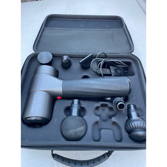 Infinity PR Pro Advantage 45W Cordless Massage Gun with 6 Heads - Platinum - Picture 3 of 5
